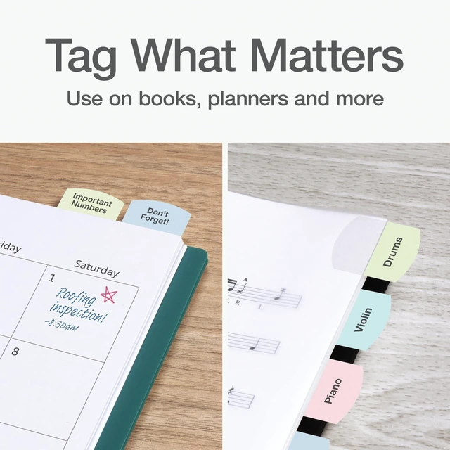 Alt view image 6 of 7 - Laser Printable Tabs, Permanent Index Tabs, Customizable Adhesive Labels, Assorted Pastel Colors, 1.125" x 1.25", 375 Per Pack (1006791)