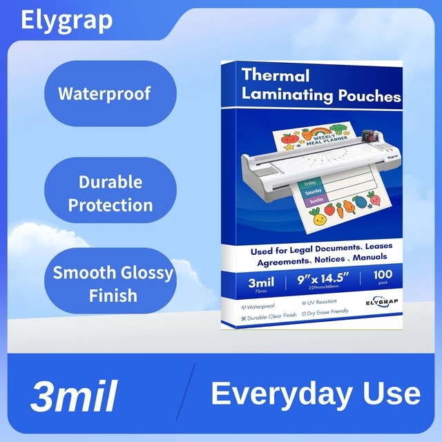 Alt view image 2 of 7 - Legal Size Laminating Sheets 8.5"x14" (9x14.5), 100 Pack, 3Mil Clear Legal Thermal Laminating Pouches for Documents, Compatible with All Laminators, Acid-Free, Bubble-Free Protection