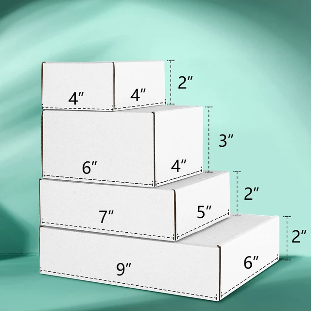 Alt view image 4 of 6 - 9x6x2 Shipping Boxes Small Corrugated Cardboard Box - 25 Pack White Mailing Boxes for Packaging Small Business, Mailer Box