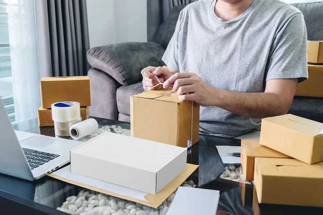 Alt view image 6 of 6 - 9x6x2 Shipping Boxes Small Corrugated Cardboard Box - 25 Pack White Mailing Boxes for Packaging Small Business, Mailer Box