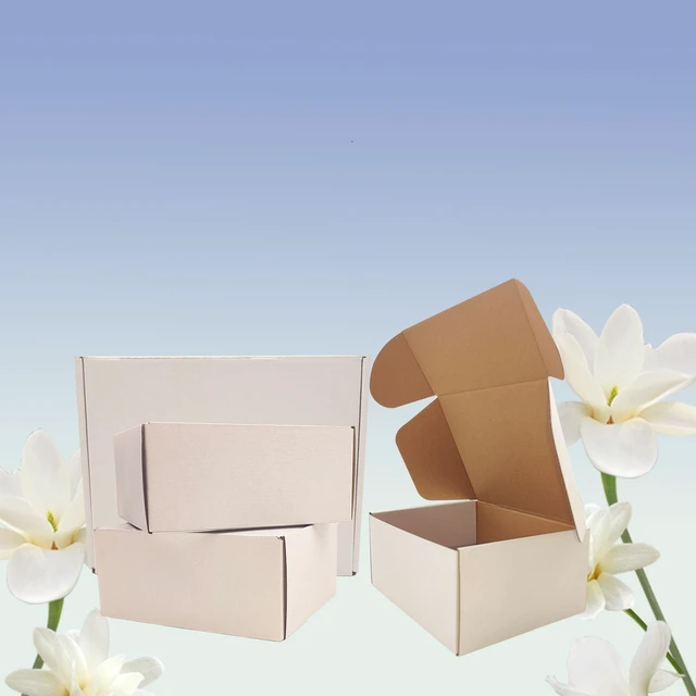 Alt view image 4 of 7 - 9x7x4 inch Shipping Boxes Set of 25, White Corrugated Cardboard Mailer Box Mailing Boxes Bulk for Birthday Wedding Party Book Literature Gift Giving, Mailers for Packaging and Shipping Small Business
