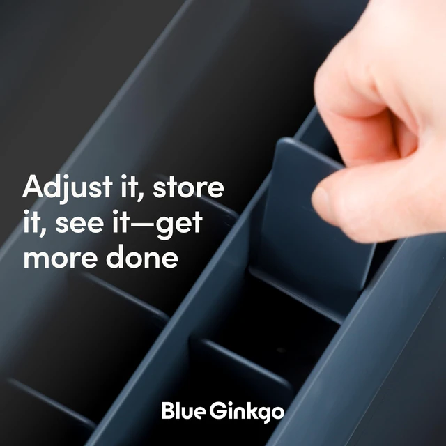 Alt view image 4 of 6 - Desk Organizer, Office Supplies, Made in Korea Multi-Compartment. Adjustable. Everyday Storage
