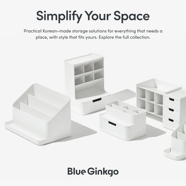 Alt view image 6 of 6 - Desk Organizer, Office Supplies, White, Made in Korea Multi-Compartment. Adjustable. Everyday Storage