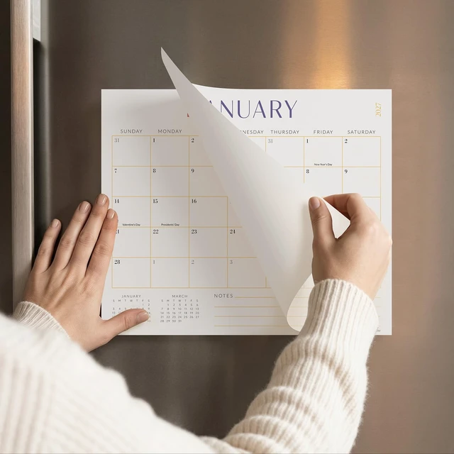Alt view image 5 of 7 - Magnetic Calendar for Refrigerator 2026-2027 Monthly Fridge Calendar From September 2026 to December 2027 13x11 inch, Easy Organizing