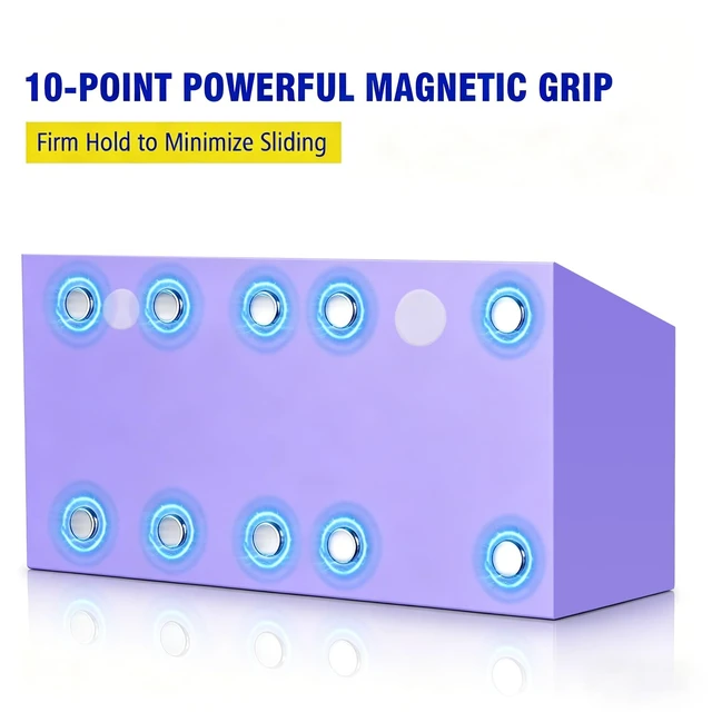 Alt view image 3 of 7 - Magnetic Marker Holder for Whiteboard, Fridge, Teacher Must Have Acrylic Magnet Dry Erase Pen Holder for Refrigeator, Anti-slip Pencil Holder for Classroom, Locker Organizer-Purple