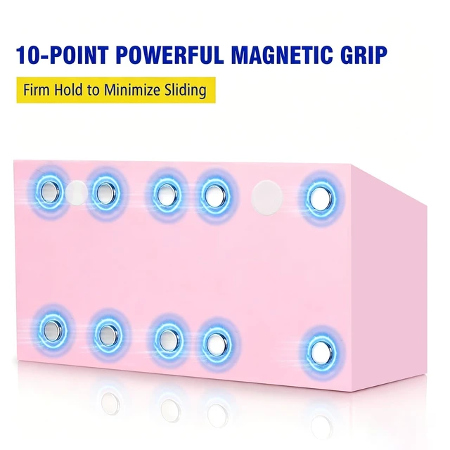 Alt view image 3 of 7 - Magnetic Marker Holder for Whiteboard, Fridge, Teacher Must Have Acrylic Magnet Dry Erase Pen Holder for Refrigeator, Anti-slip Pencil Holder for Classroom, Locker Organizer-Pink