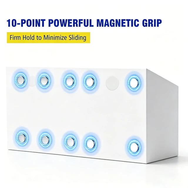 Alt view image 3 of 7 - Magnetic Marker Holder for Whiteboard, Fridge, Teacher Must Have Acrylic Magnet Dry Erase Pen Holder for Refrigeator, Anti-slip Pencil Holder for Classroom, Locker Organizer-White