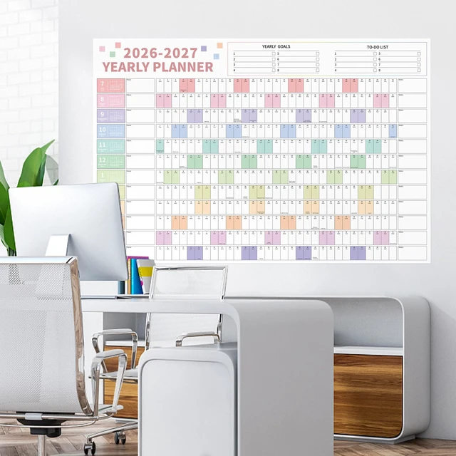 Alt view image 6 of 6 - 2026 Wall Calendar Large 32'' x 48'' Dry Erase Laminated Calendar for Wall, 24 Month Big Family Calendar, Use July 2026 - June 2028 (Multicolor)