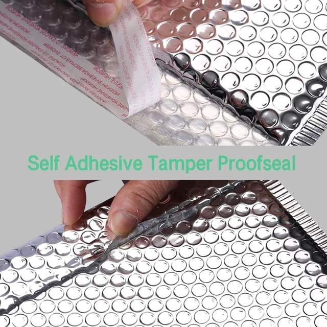 Alt view image 5 of 6 - Thermal Bubble Mailer 8 x 11 Inch, Self Seal Cool Bubble Mailers 25 Pack,Insulated Bubble Mailers for Cold Shipping,Foil Mailing Envelopes,Silver Insulated Shipping Bags for Food,Cosmetics