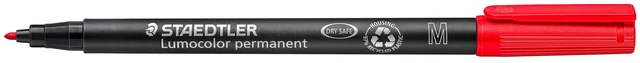 Alt view image 2 of 7 - 317-2 Lumocolor Universal Permanent Medium Pens - Red, Pack of 10 (317-2 VE)