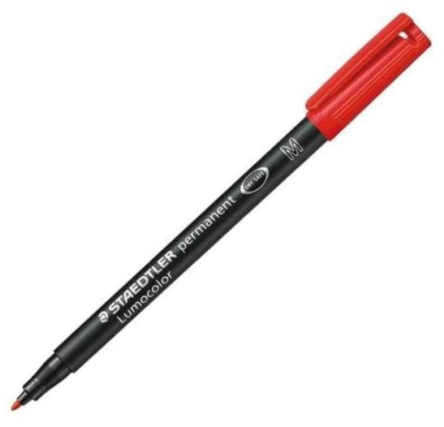 Alt view image 4 of 7 - 317-2 Lumocolor Universal Permanent Medium Pens - Red, Pack of 10 (317-2 VE)