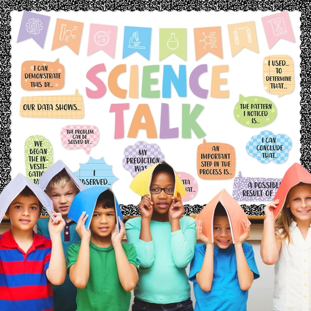 Alt view image 7 of 7 - Composition Science Bulletin Board Set Classroom Decorations Science Talk Bulletin Board Decorations Educational Paper Cutouts for Elementary Middle School Wall Decor Back to School Teacher Supplies