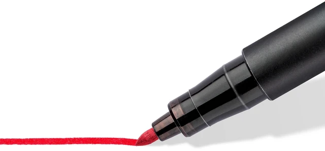 Alt view image 3 of 7 - 317-2 Lumocolor Universal Permanent Medium Pens - Red, Pack of 10 (317-2 VE)