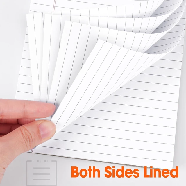 Alt view image 3 of 6 - 48 Pack Note Pads Bulk, Small Legal Pads 5" x 8" Narrow Ruled Lined Writing Pad, 30 Sheets (60 Pages) Notepad for Office Home School, Perforated, Office Supplies