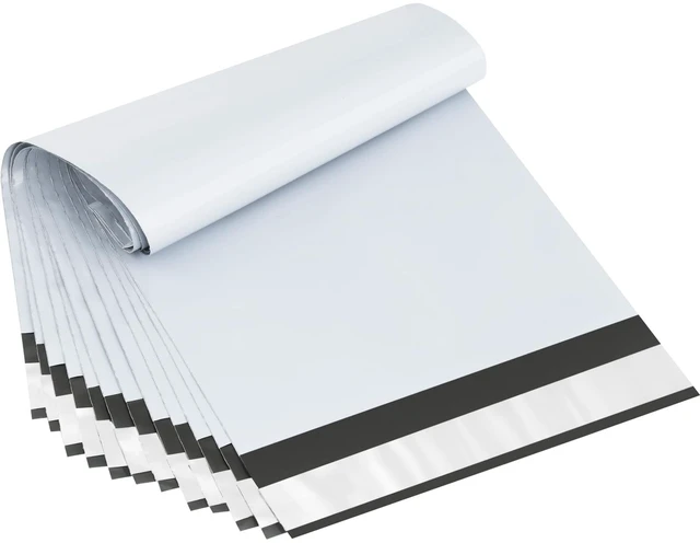 Main image of Small Poly Mailers 7.5x10.5 Inch White 100 Pack Plastic Shipping Bags Self Seal Adhesive Waterproof Tear Proof Mailers Poly Bags Strong Mailing Envelopes for Socks Accessories Small Items