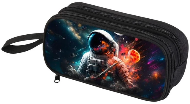 Main image of Pencil Case for Boys,Multi-Slot Large Capacity Pencil Pouch with Soft Zipper, Durable Pen Box Astronaut