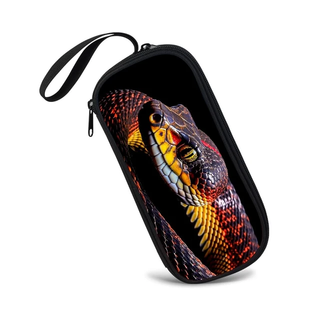 Alt view image 7 of 7 - Pencil Case for Boys,Multi-Slot Large Capacity Pencil Pouch with Soft Zipper, Durable Pen Box Snake