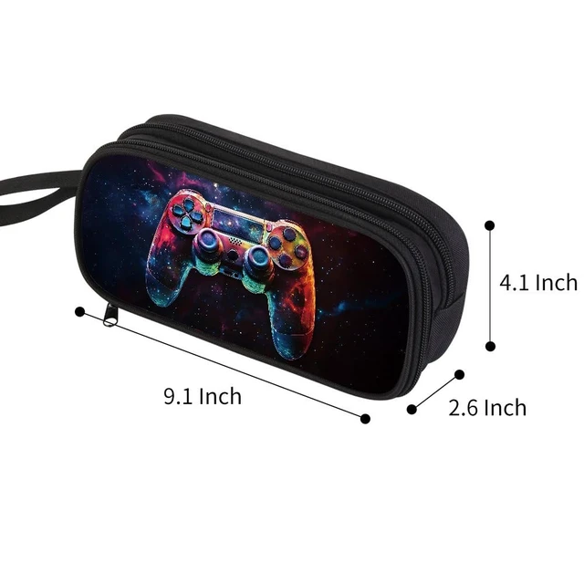 Alt view image 2 of 6 - Pencil Case for Boys,Multi-Slot Large Capacity Pencil Pouch with Soft Zipper, Durable Pen Box Game Controller