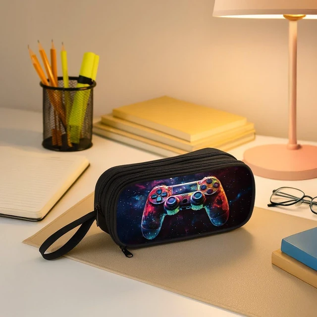 Alt view image 5 of 6 - Pencil Case for Boys,Multi-Slot Large Capacity Pencil Pouch with Soft Zipper, Durable Pen Box Game Controller