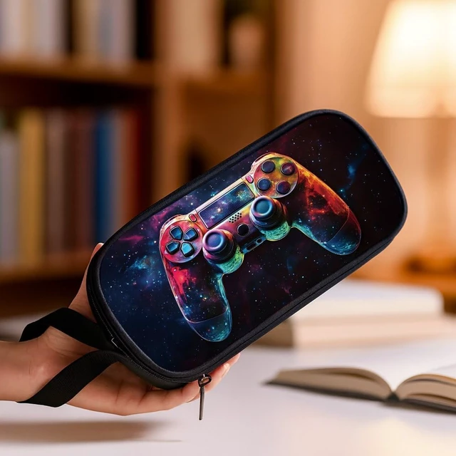 Alt view image 6 of 6 - Pencil Case for Boys,Multi-Slot Large Capacity Pencil Pouch with Soft Zipper, Durable Pen Box Game Controller