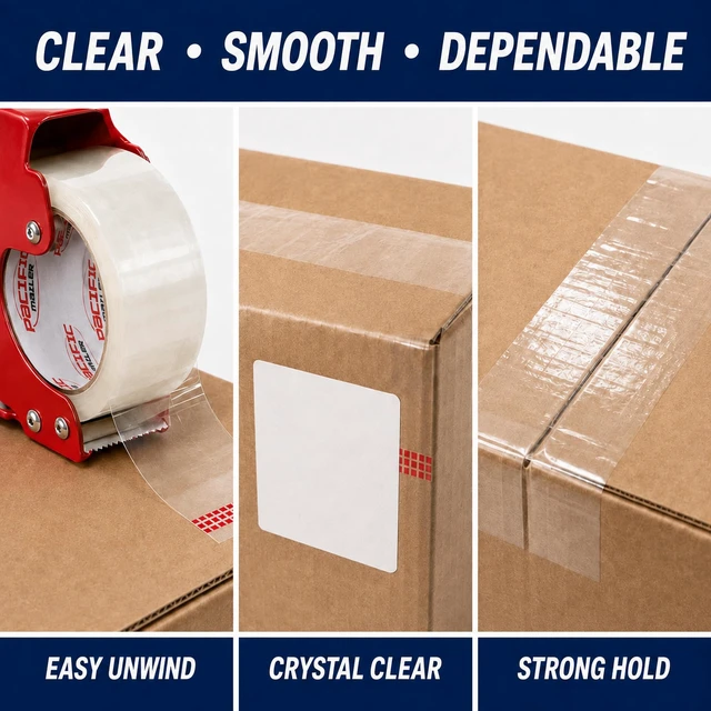 Alt view image 5 of 7 - Clear Packing Tape, 2" x 110 Yards, 2.0 Mil Thick, 36 Packs Shipping Tapes for Moving, Box Sealing, Storage and Warehouse Use, Strong Adhesive, 36 Roll Refill Pack