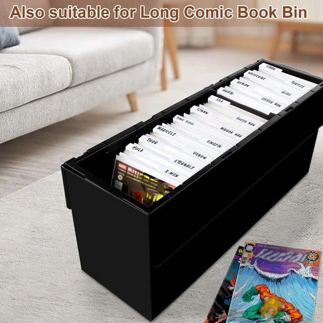 Alt view image 6 of 6 - Comic Book Dividers, 100-Pack with Writable Tabs for Comic Storage Boxes Cardboard Comic Dividers With Writable Tabs for Labeling, Sorting and Separating Comics In Storage Boxes and Collections