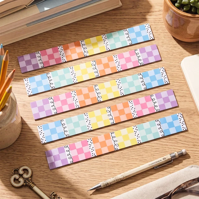 Alt view image 4 of 6 - 24 Pcs Pastel Checkerboard Magnetic Borders for Classroom Squiggles and Dots Whiteboard Magnetic Strips Bulletin Board Borders 1.5 x 11.8 Inch School Classroom Chalkboard Trim for School decor