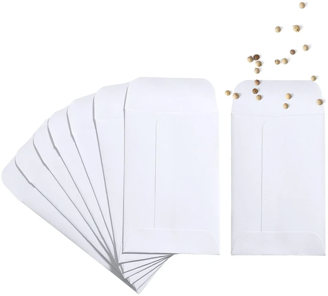 Main image of #1 Coin Envelopes 2-1/4 x 3-1/2 Small Seed Envelope 500 Pack White Gummed Flap Mini Tip Envelopes for Keys, Seeds, Cash Storage Small Paper Envelopes for Home, Garden and Office Use