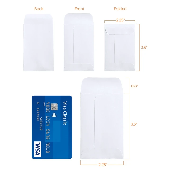 Alt view image 6 of 7 - #1 Coin Envelopes 2-1/4 x 3-1/2 Small Seed Envelope 500 Pack White Gummed Flap Mini Tip Envelopes for Keys, Seeds, Cash Storage Small Paper Envelopes for Home, Garden and Office Use