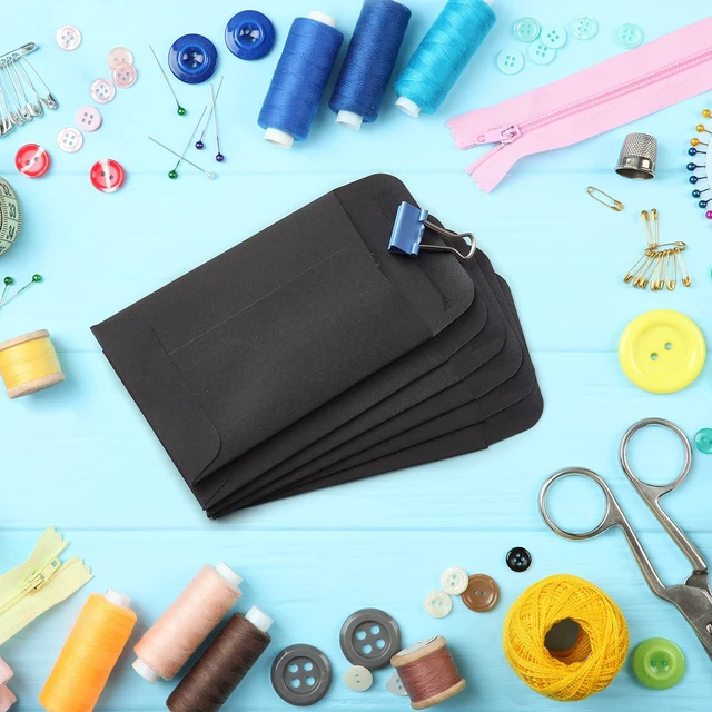 Alt view image 2 of 7 - 500 Pack Coin and Small Parts Envelopes #1 Tip Envelope 2-1/4 X3-1/2 Black Small Parts Envelopes, Mini Tip Envelopes with Gummed Flap Closure, Ideal for Home, Garden, Office Storage