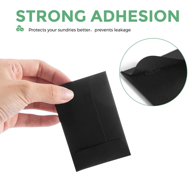 Alt view image 5 of 7 - 500 Pack Coin and Small Parts Envelopes #1 Tip Envelope 2-1/4 X3-1/2 Black Small Parts Envelopes, Mini Tip Envelopes with Gummed Flap Closure, Ideal for Home, Garden, Office Storage