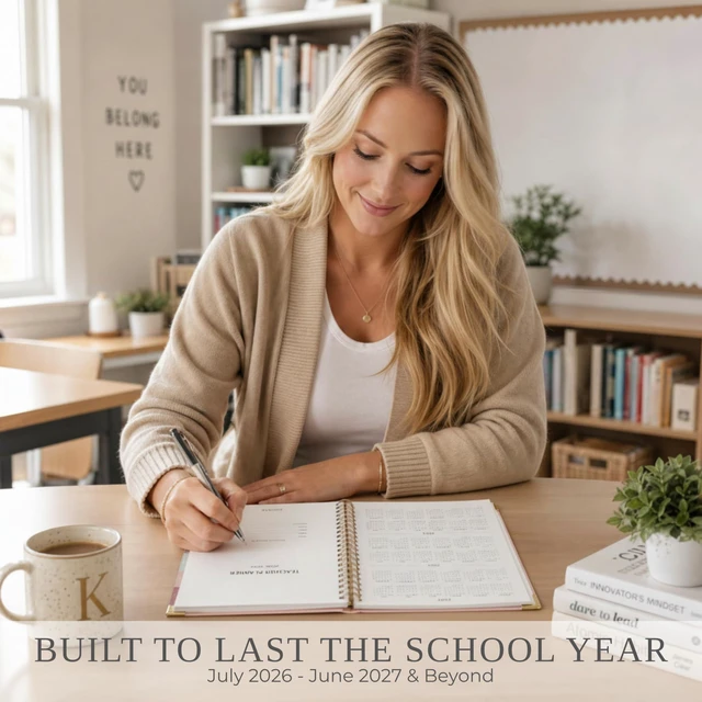 Alt view image 5 of 7 - Aesthetic Teacher Planner For The 2026-2027 Academic School Year All Incl. 8.5" X 11" Lesson Plan Book Supplies - Easily Organize Your Daily, Weekly & Monthly Classroom/homeschool Schedule