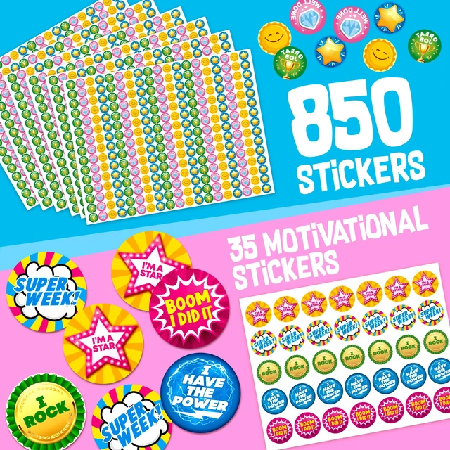 Alt view image 4 of 6 - Behavior Reward System - Pad with 15 Chore Charts for Kids, 850 Stickers to Motivate Responsibility & Good Habits