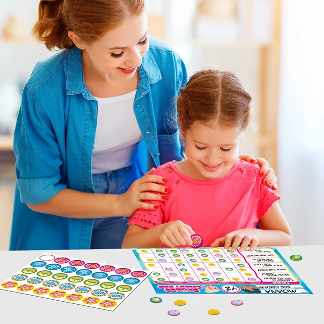 Alt view image 6 of 6 - Behavior Reward System - Pad with 15 Chore Charts for Kids, 850 Stickers to Motivate Responsibility & Good Habits