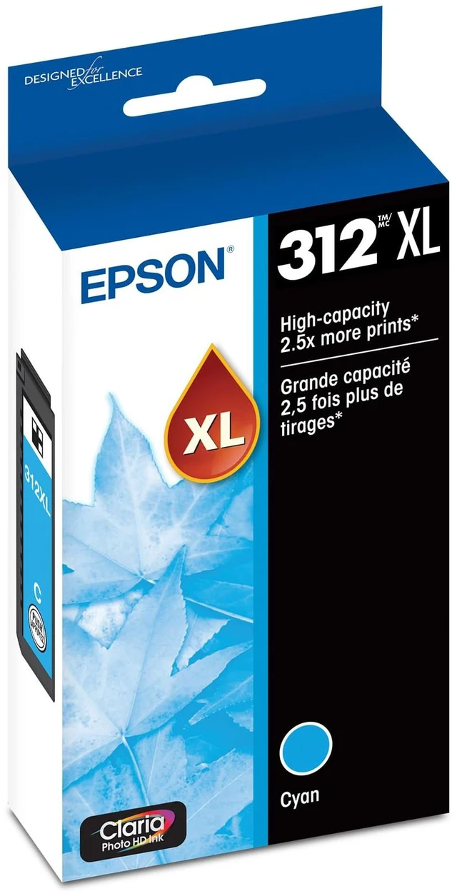 Main image of 312 Claria Photo HD Ink High Capacity Cyan Cartridge (T312XL220-S) Works with Expression XP-850, 8600, 8700, 15000