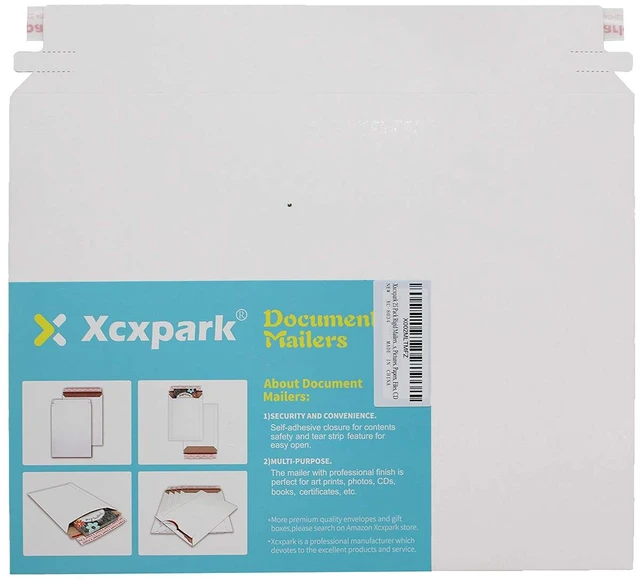 Alt view image 6 of 7 - 25 Pack Rigid Mailers, 9.5x12.5 inches Self Seal Photo Document Mailers Premium Cardboard Keep Flat Envelopes for Photos Pictures Papers Files CD