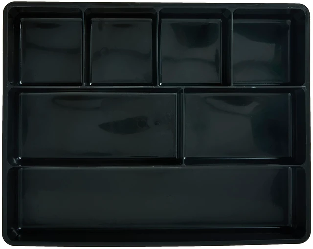 Alt view image 2 of 3 - Extra Deep Desk Drawer Director Tray, Plastic, 11.875 x 15 x 2.5 Inches, Black (Pack of 2)