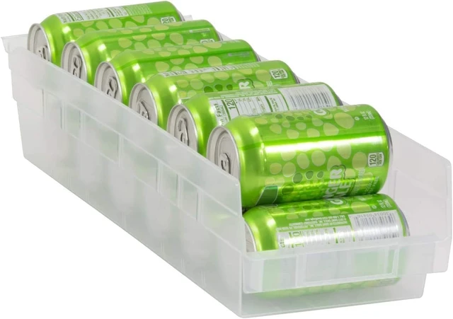 Alt view image 6 of 7 - 30138 Heavy Duty Plastic Shelf Bins, 18"x 6.5"x 4", Clear, 12-Pk Heavy Duty Nesting Storage Bins for Garage, Closet, Refrigerator, Kitchen, Cabinet, Drawer Organization, Pantry Organization