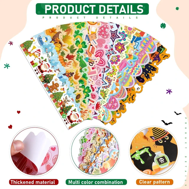 Alt view image 3 of 7 - 240 Pcs Bulletin Board Borders Scalloped Classroom,Watercolor Style Black White Patterns, 236ft Trim Bulk for Seasonal Classroom Decoration, Teacher Border Strips, Scalloped Edge Easy Cut