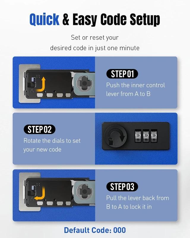 Alt view image 5 of 7 - 20 Keys Key Lock Box with Code, Wall Mount Lock Box for Keys with Code, Key Organizer with Tags, Key Cabinet, Key Storage Box for Home Office & Company, Blue