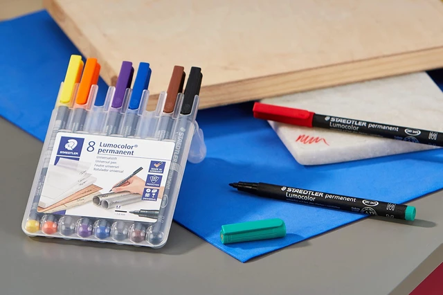 Alt view image 2 of 7 - Lumocolor Permanent Pen 317 Medium 1.0mm Line - Assorted Colours (Pack of 8) (317 WP8 ST), pack of 8