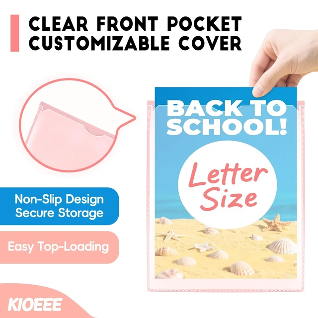 Alt view image 3 of 7 - Plastic Folders with Clear Front Pocket (48 Pack) with 2 Pockets, Heavy Duty Letter Size Colored Plastic Folders for School OfficeLetter Size Paper