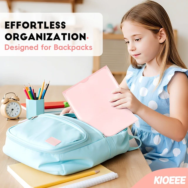 Alt view image 6 of 7 - Plastic Folders with Clear Front Pocket (48 Pack) with 2 Pockets, Heavy Duty Letter Size Colored Plastic Folders for School OfficeLetter Size Paper