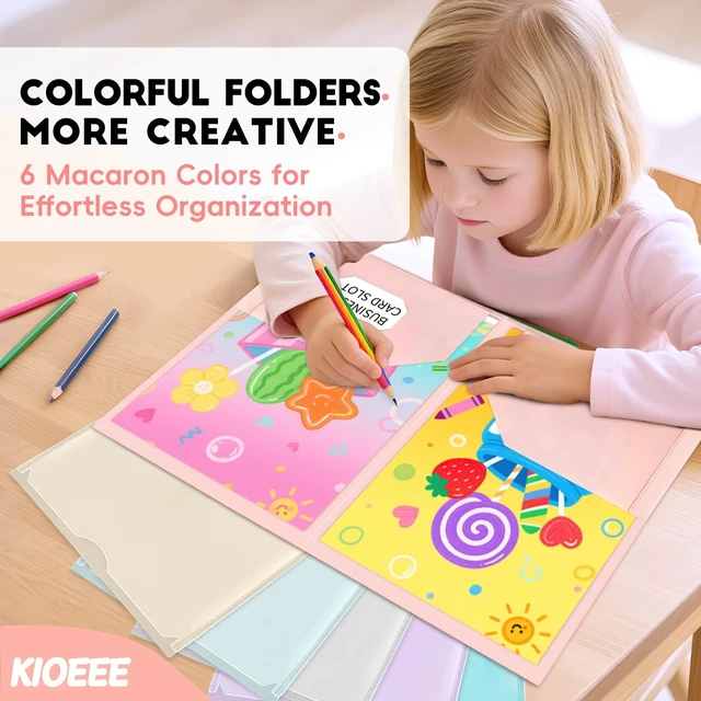 Alt view image 5 of 7 - Plastic Folders with Clear Front Pocket (48 Pack) with 2 Pockets, Heavy Duty Letter Size Colored Plastic Folders for School OfficeLetter Size Paper