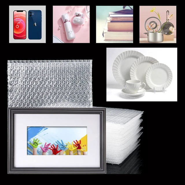 Alt view image 6 of 6 - 50PCS Clear Bubble Out Bag, 12" x 16" Large Bubble Pouches Bags Double Wall Shockproof Bubble Pouch Wrap Bag, Cushioning Protective Storage Bags for Moving, Shipping, Packing and Storage