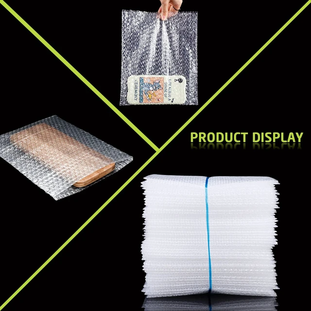 Alt view image 5 of 6 - 50PCS Clear Bubble Out Bag, 12" x 16" Large Bubble Pouches Bags Double Wall Shockproof Bubble Pouch Wrap Bag, Cushioning Protective Storage Bags for Moving, Shipping, Packing and Storage