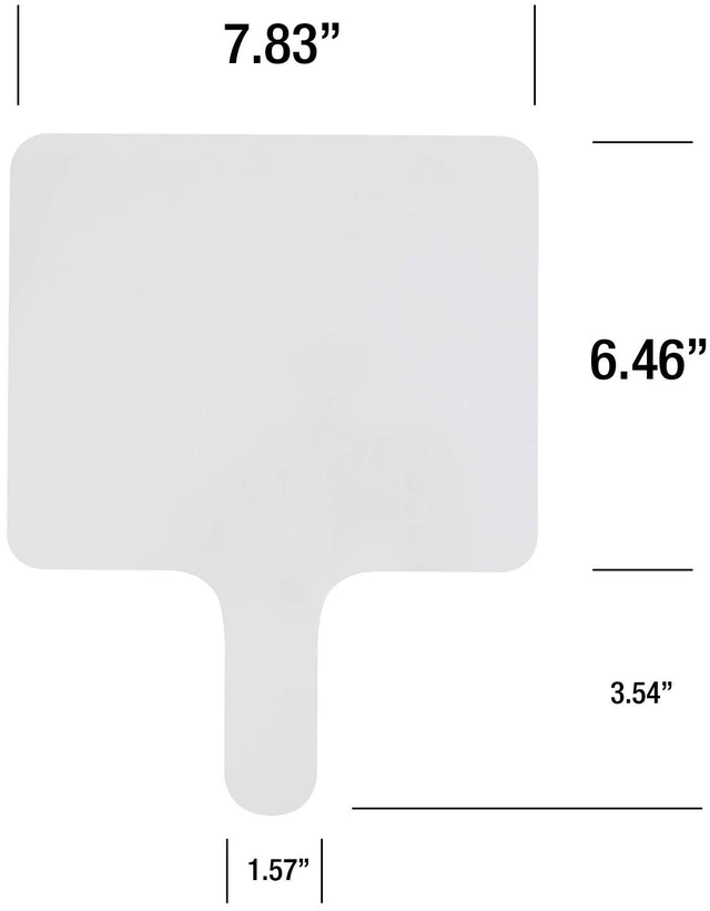 Alt view image 2 of 5 - Dry Erase Answer Paddle - Double Sided White Boards - 25 Pack 7.83" X 6.46"