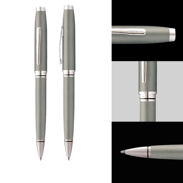 Alt view image 3 of 5 - Coventry Gunmetal Gray Ballpoint Pen, Medium Point, Black Ink Refillable Pen for Smooth Writing, Professional Elegant Accessory, Long-Lasting Use, Desk Essential, Gift-Ready