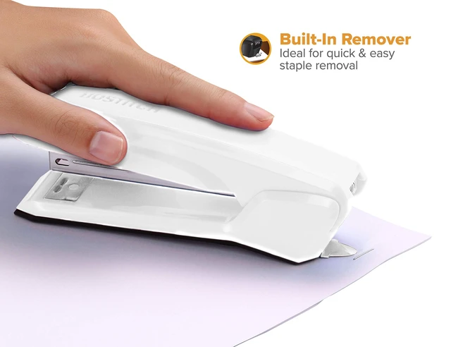 Alt view image 3 of 7 - Office Ascend 3 in 1 Stapler Integrated Remover & Staple Storage, 420 Staples Included, 20 Sheet Capacity, Lightweight, White (B210-WHT), Full Size