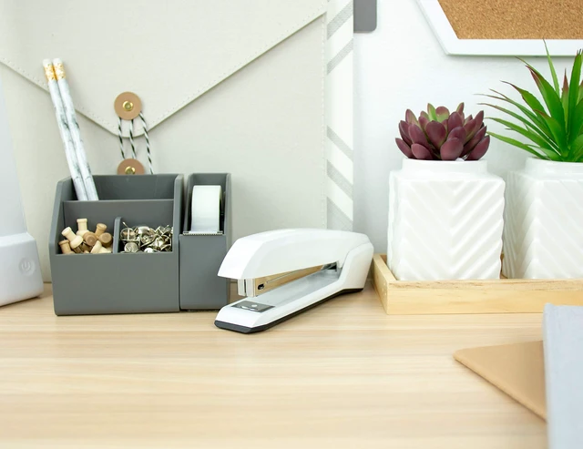Alt view image 6 of 7 - Office Ascend 3 in 1 Stapler Integrated Remover & Staple Storage, 420 Staples Included, 20 Sheet Capacity, Lightweight, White (B210-WHT), Full Size